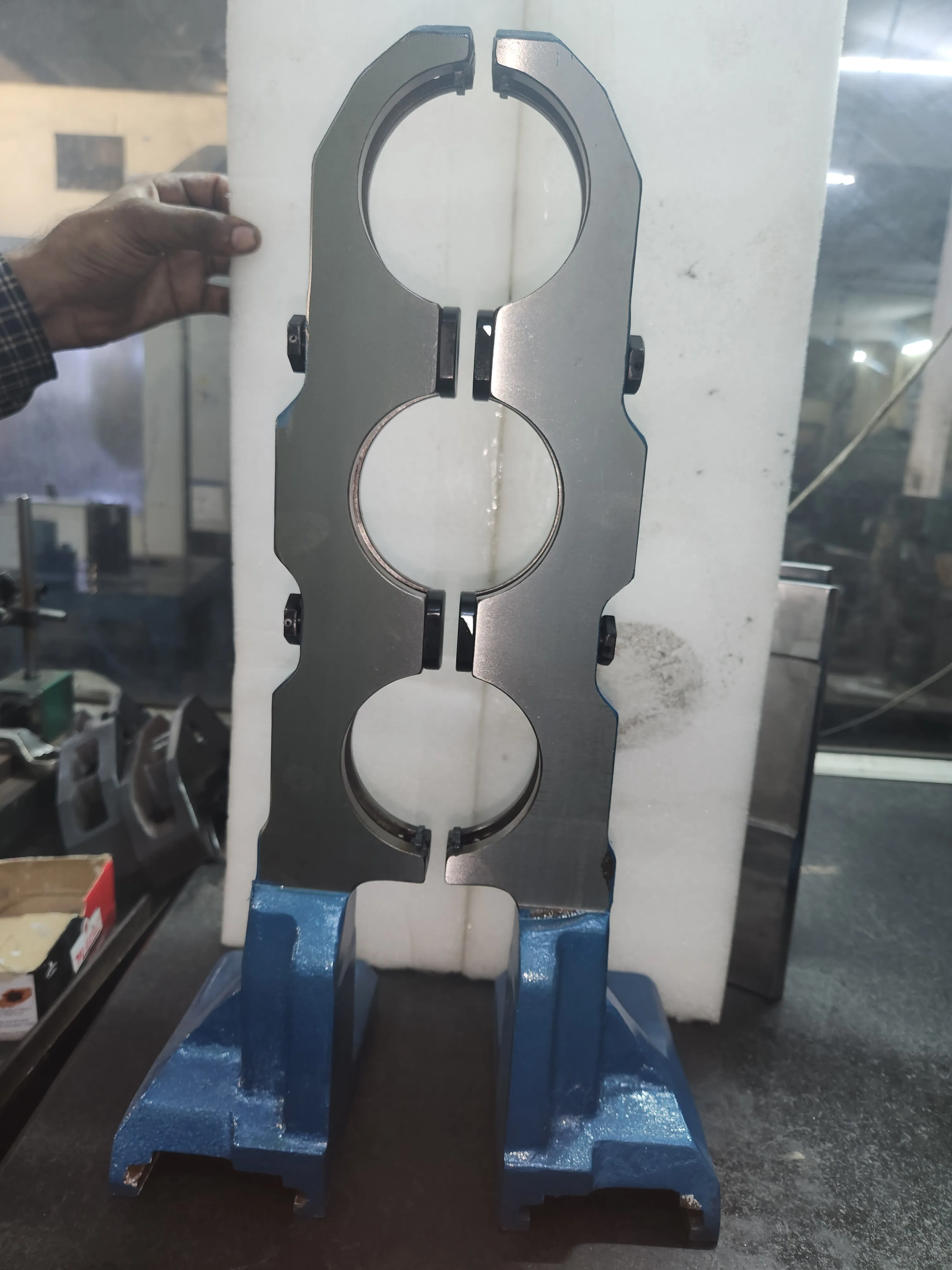 Neckring Arms and Mechanisms for container glass IS machines, manufactured by KVG Enterprises